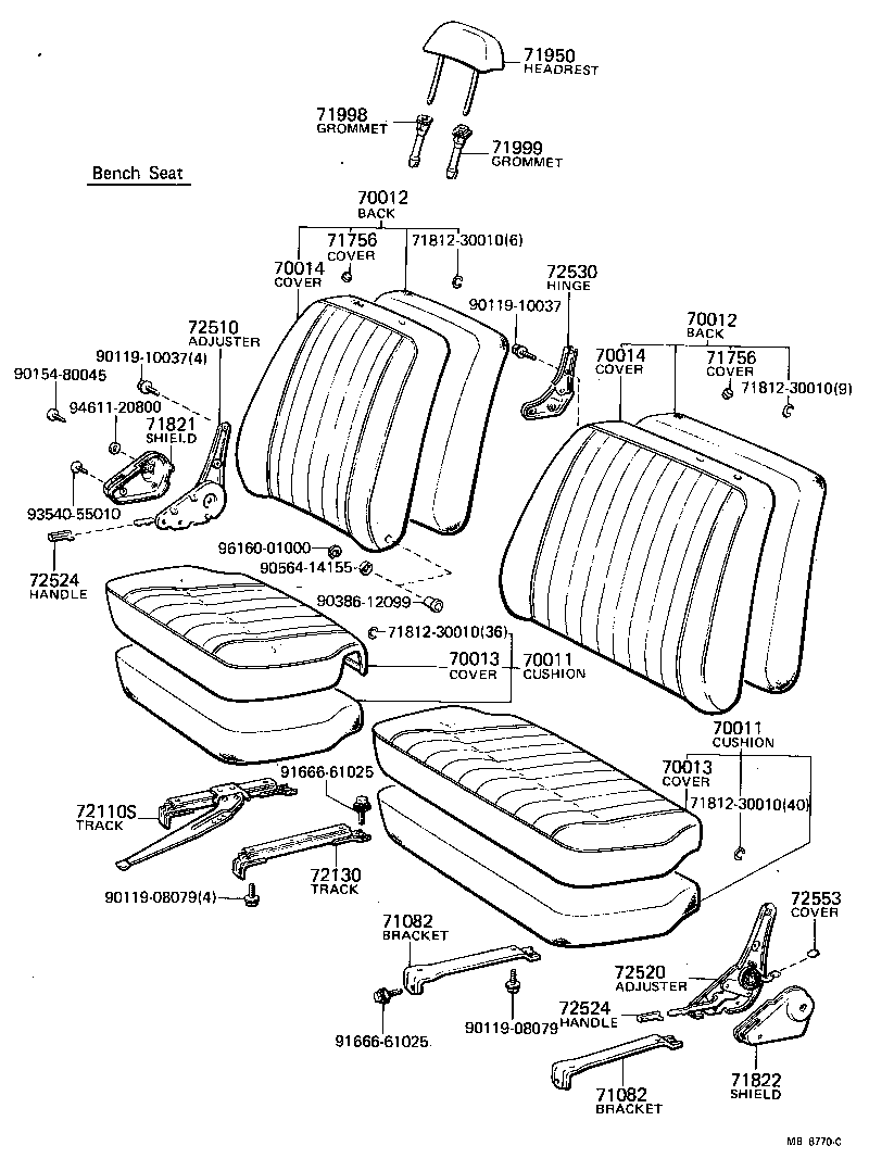 71071-90301 COVER ASSY, NO.1 SEAT CUSHION product image