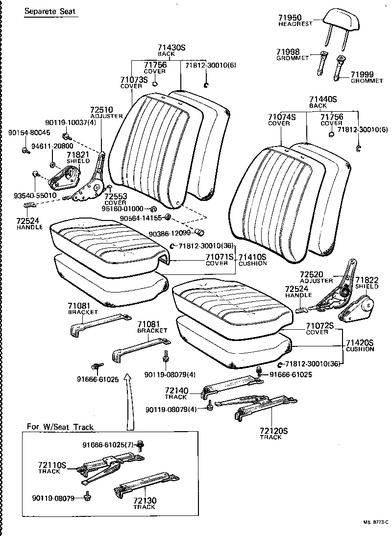 71071-90301 COVER ASSY, NO.1 SEAT CUSHION product image