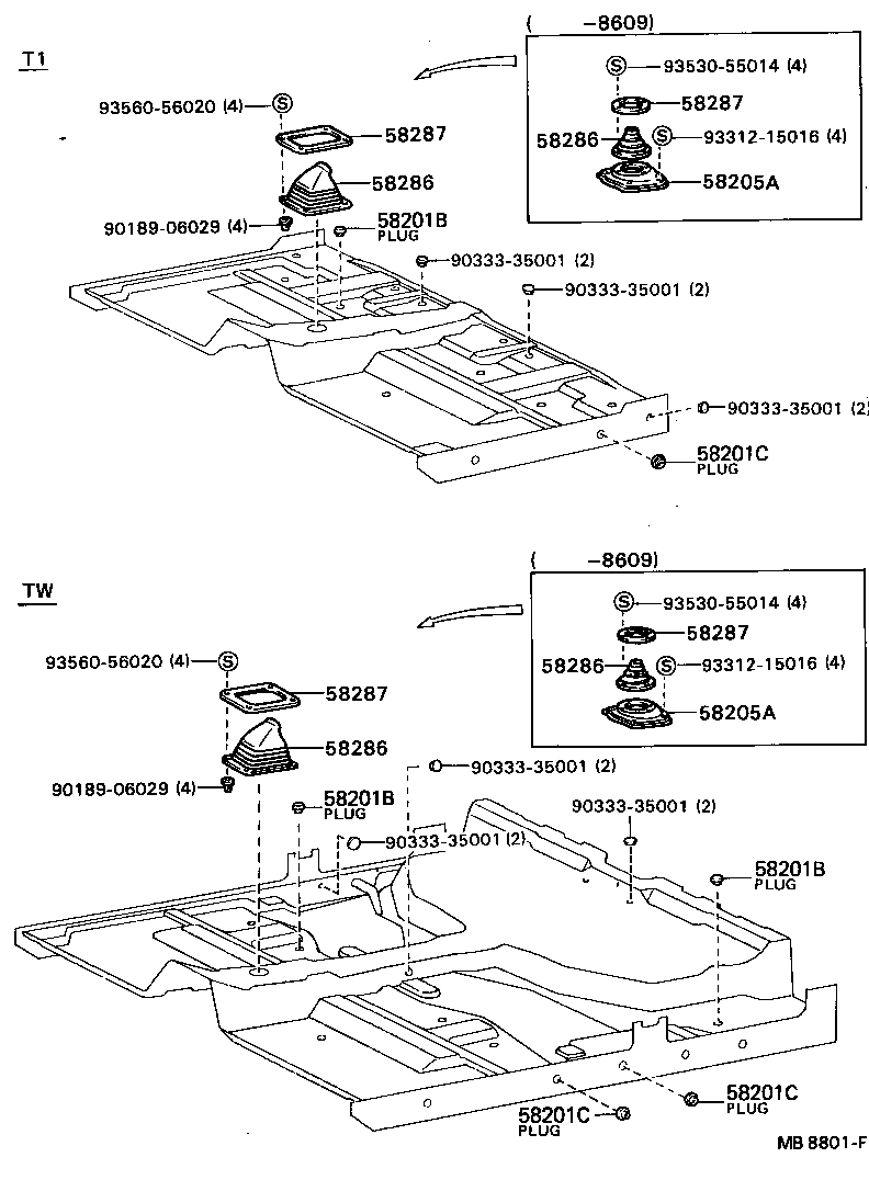 58205-95111 COVER SUB-ASSY, SHIFT LEVER BOOT product image