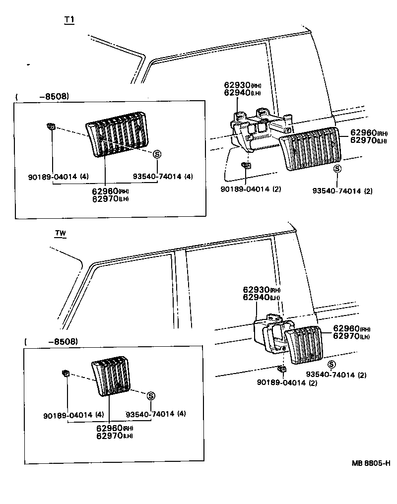 62952-92301 LOUVER ASSY, ROOF SIDE VENT, LH product image