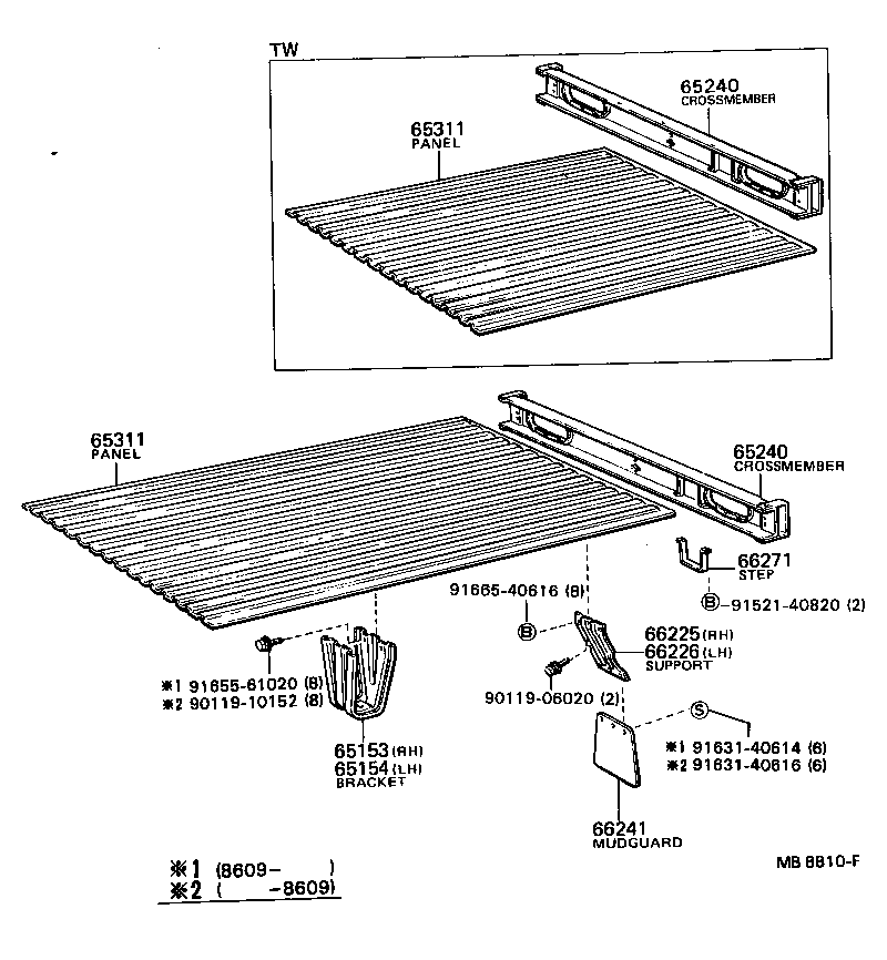 65103-95110 BRACKET, MOUNTING, NO.1 RH product image