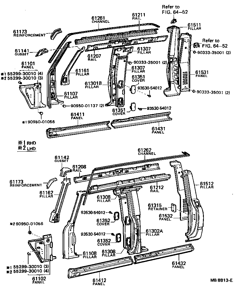 61102-95111 PANEL SUB-ASSY, COWL SIDE, LH product image