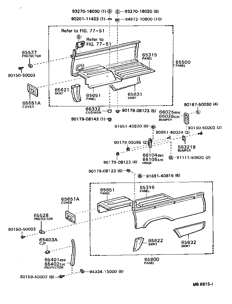 65315-95113 PANEL, FLOOR REAR CORNER, RH product image