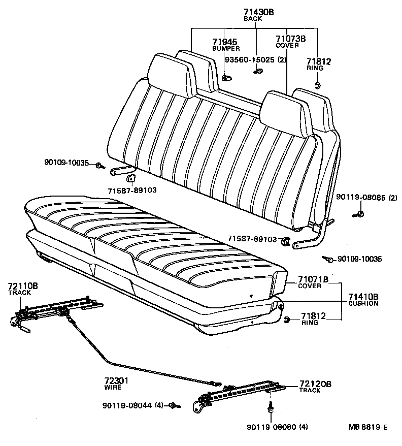 71071-95159-05 COVER, FRONT SEAT CUSHION(FOR BENCH TYPE) product image