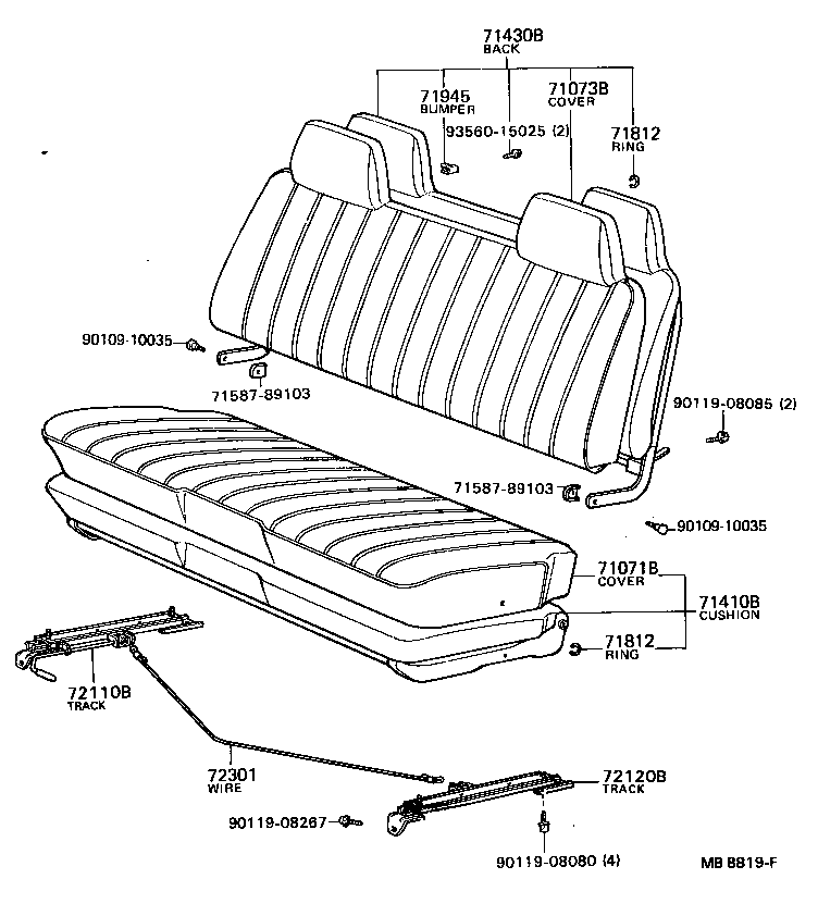 71071-95136-01 COVER, FRONT SEAT CUSHION(FOR BENCH TYPE) product image