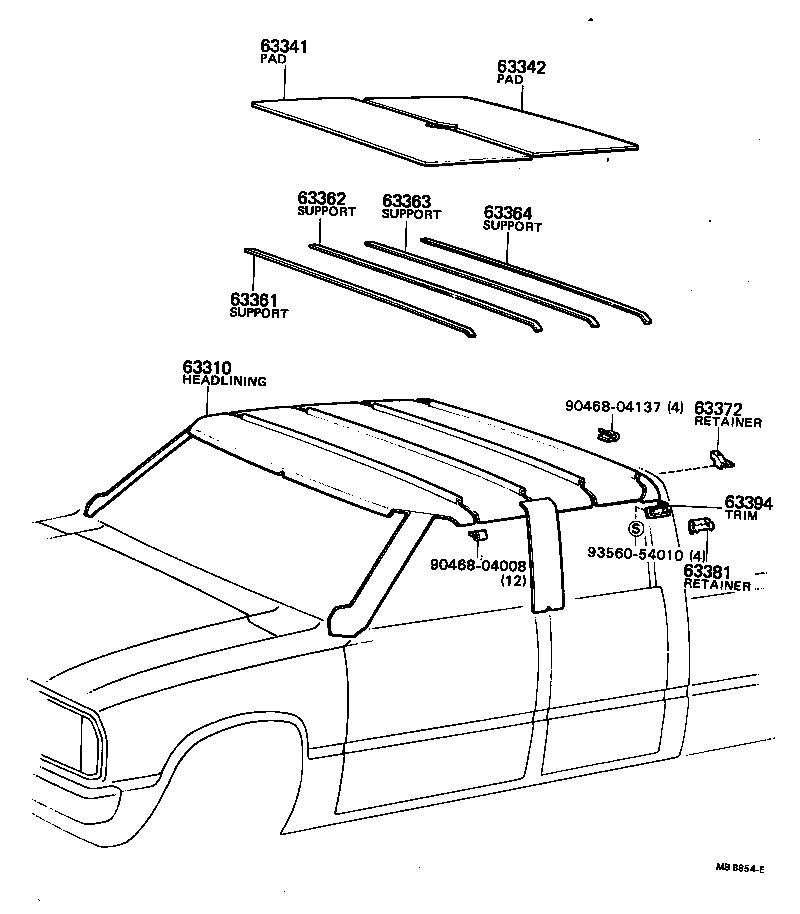 63341-89109 PAD, ROOF SILENCER, NO.2 product image