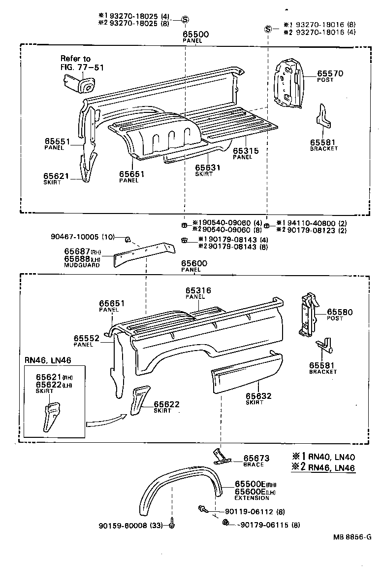 65313-89108 PANEL, FLOOR FRONT CORNER, RH product image