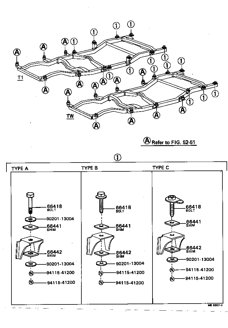91165-41250 BOLT, MOUNTING product image
