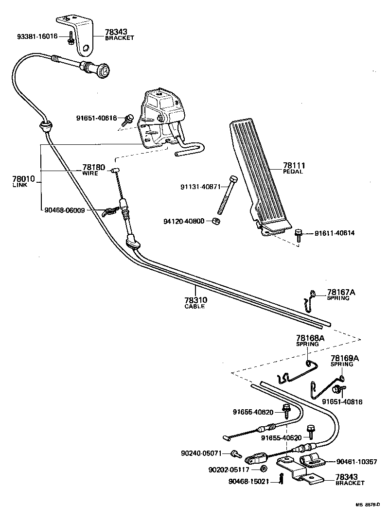 78100-95010 LINK ASSY, ACCELERATOR product image