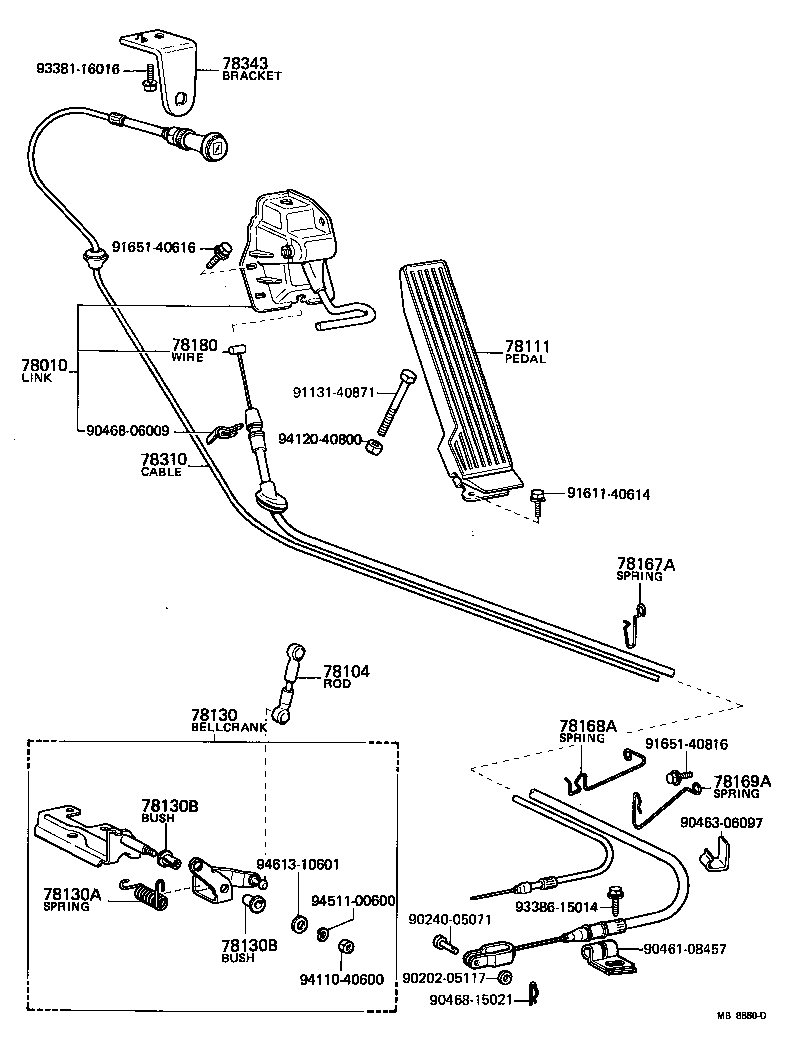 78100-95010 LINK ASSY, ACCELERATOR product image