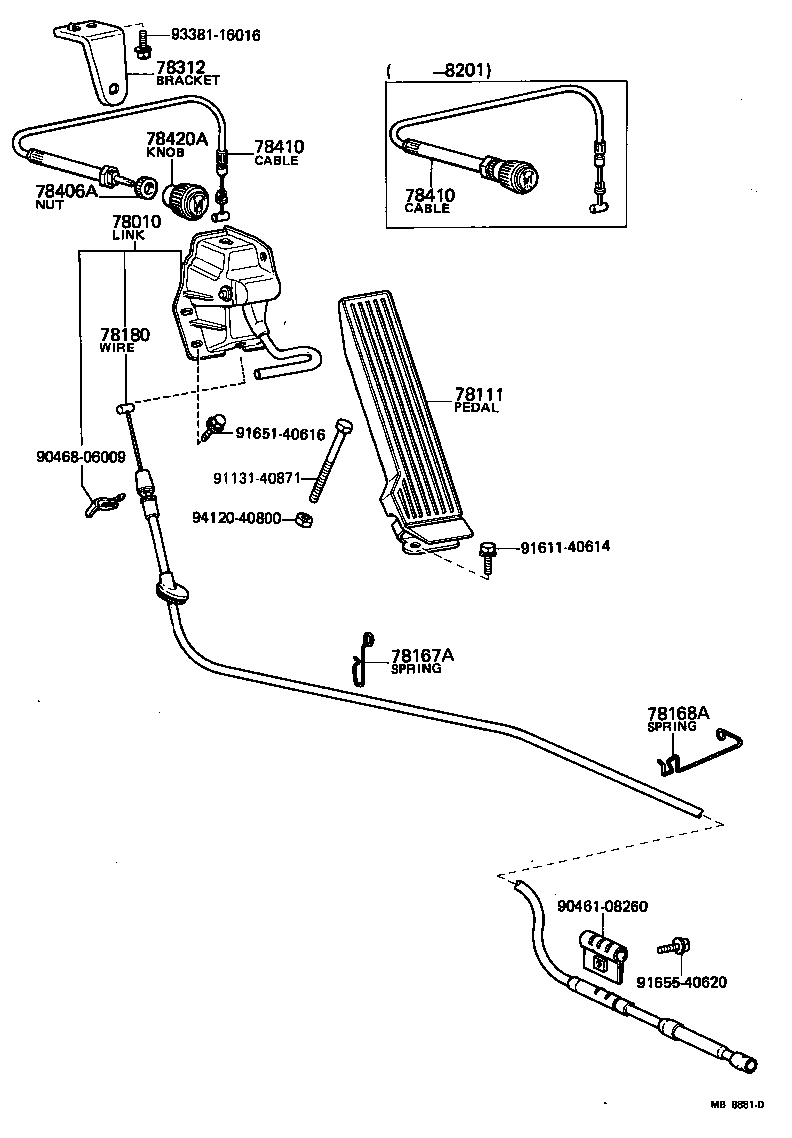 78100-95010 LINK ASSY, ACCELERATOR product image
