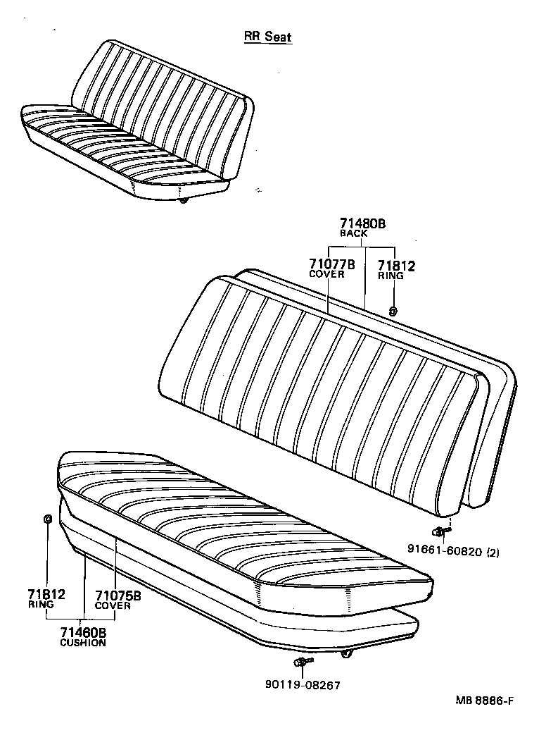 71071-95136-01 COVER, FRONT SEAT CUSHION(FOR BENCH TYPE) product image