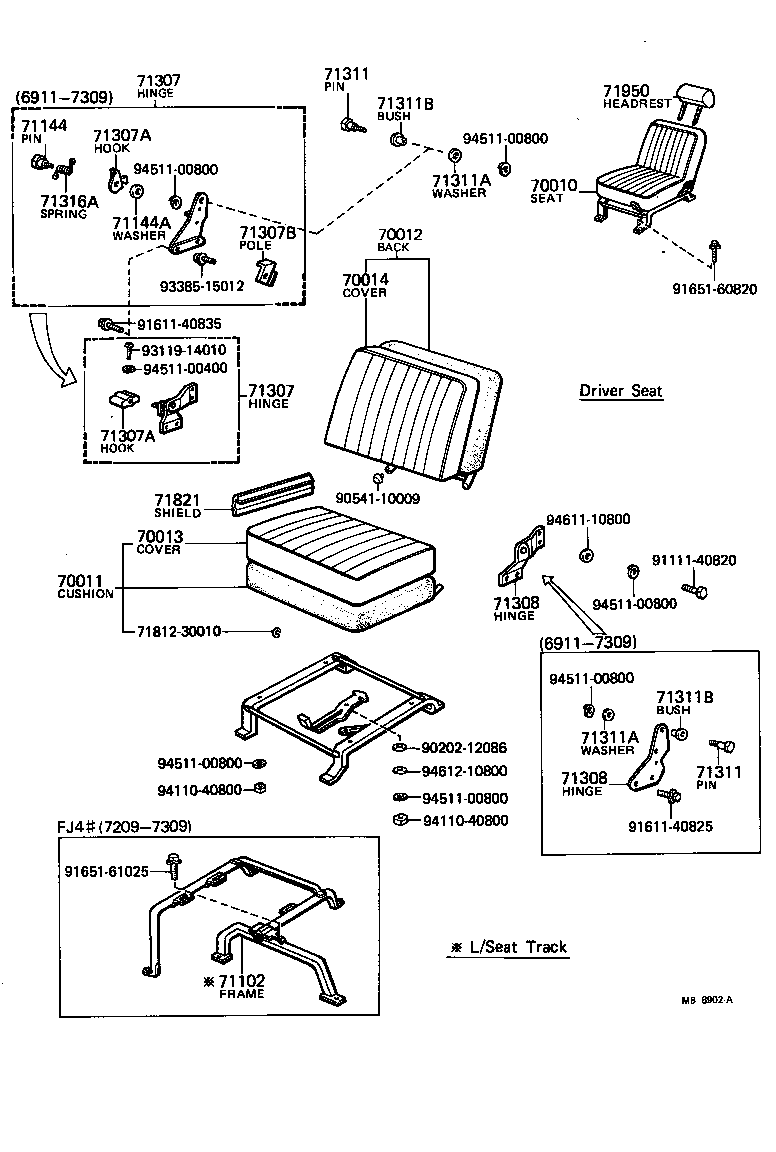 71071-90342 COVER ASSY, NO.1 SEAT CUSHION product image