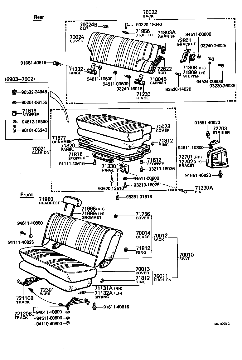 71071-90342 COVER ASSY, NO.1 SEAT CUSHION product image