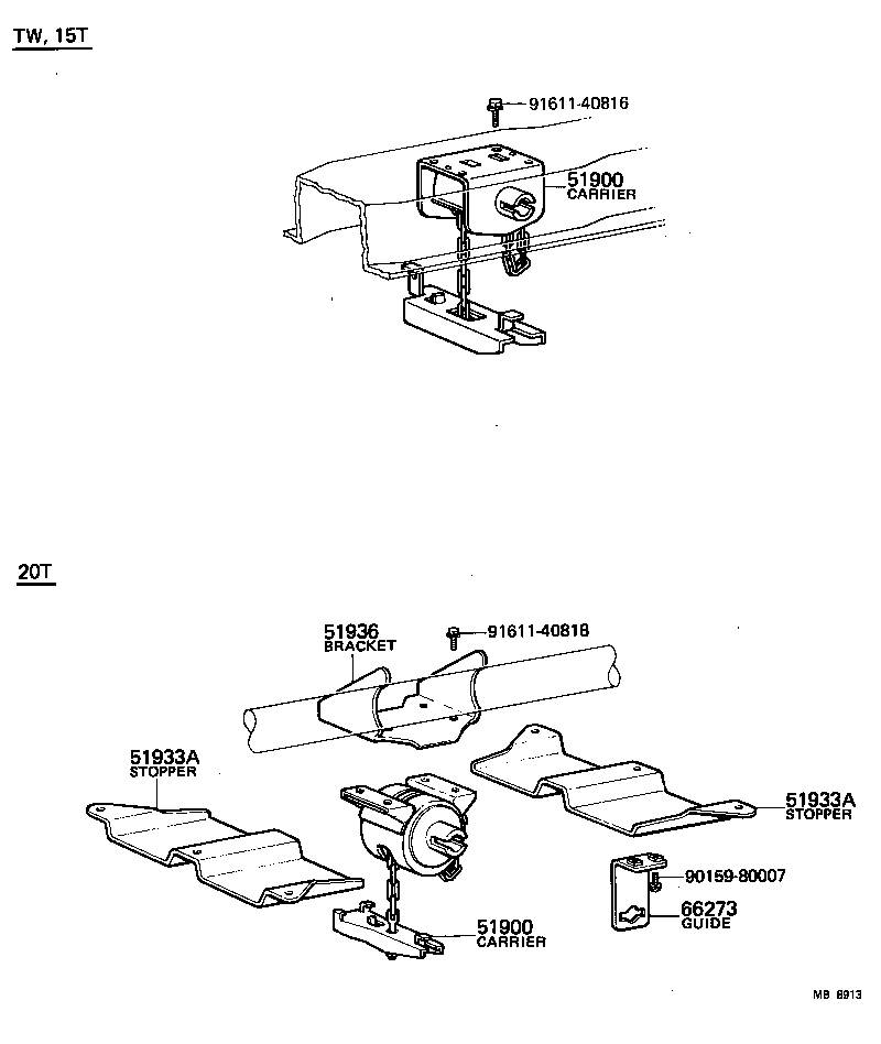 51933-36040 STOPPER, SPARE WHEEL, NO.1 product image