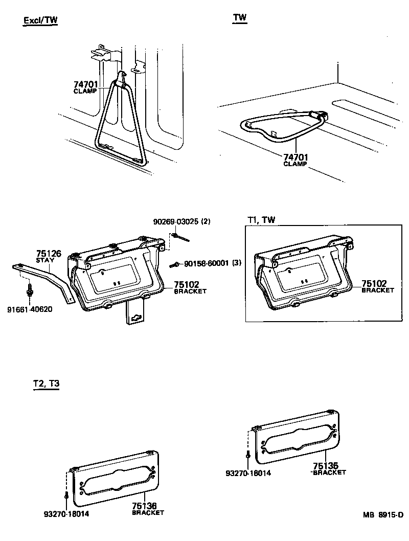 66490-95022 BRACKET SUB-ASSY, REAR LICENSE PLATE product image
