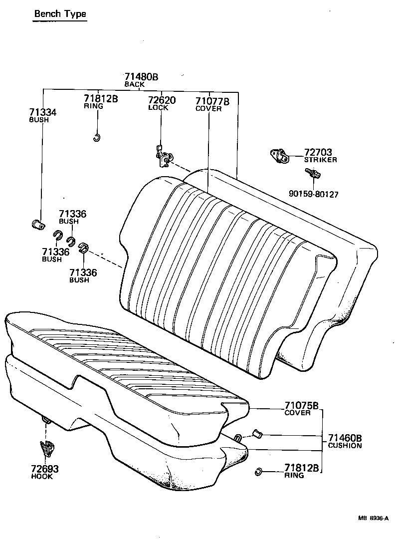71697-10030 PROTECTOR, REAR SEAT BACK EDGE product image