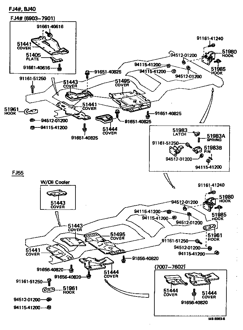 Toyota 51454-60010 COVER, ENGINE UNDER, REAR LH