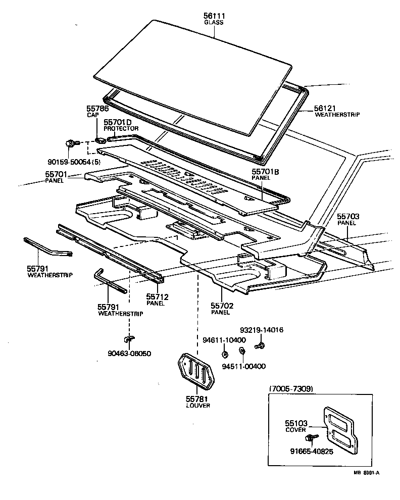 56301-90343 FRAME SUB-ASSY, WINDSHIELD product image