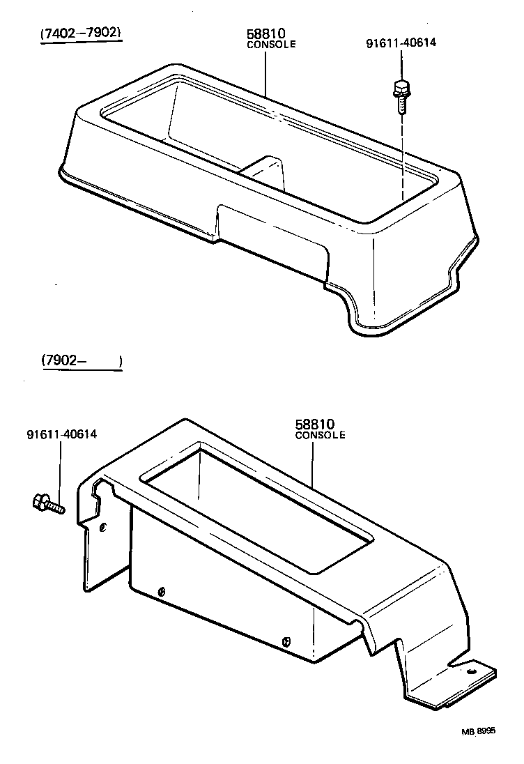 58951-90302 CONSOLE ASSY product image
