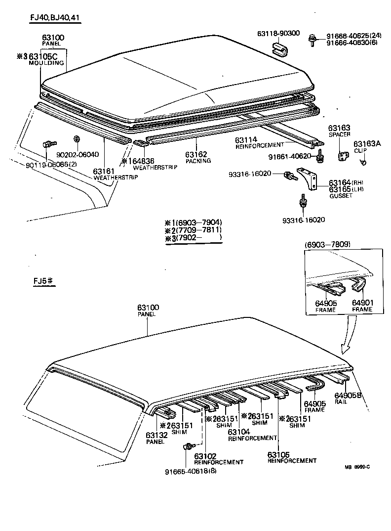 61109-90351 PANEL, WINDSHIELD HEADER, INNER product image
