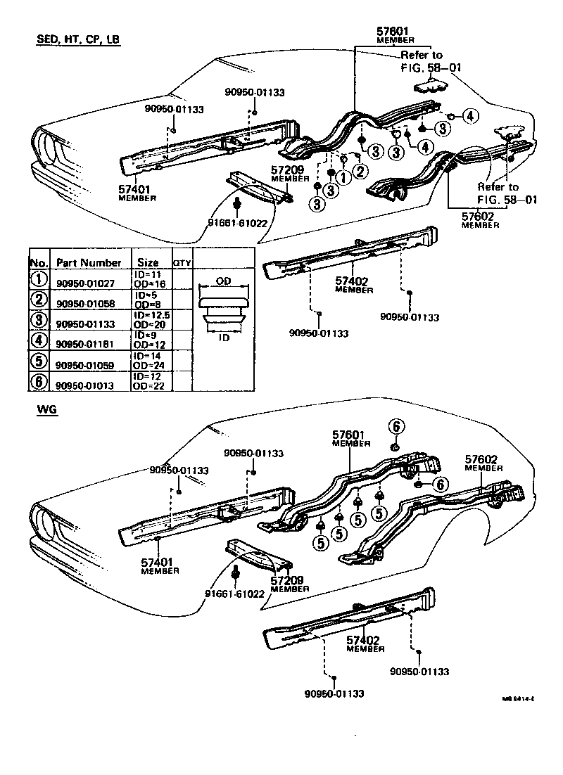 Toyota 57601-12010 MEMBER SUB-ASSY, REAR FLOOR SIDE, RH