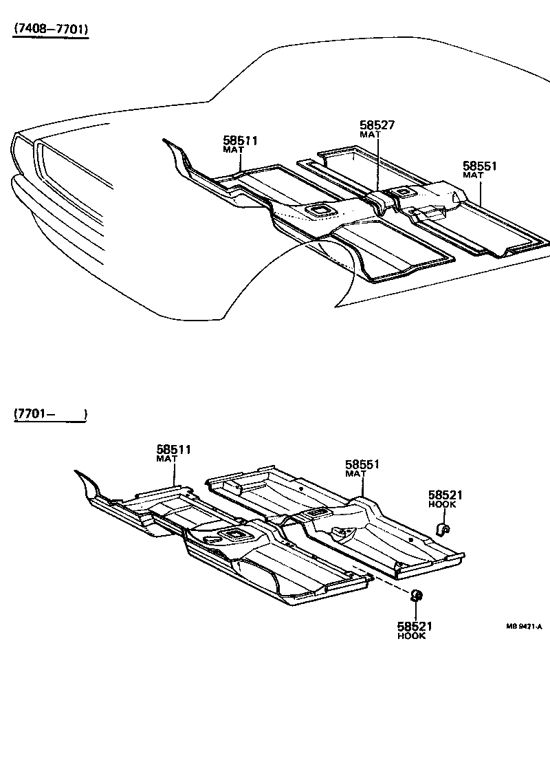Toyota 58510-12181-01 MAT, FLOOR, FRONT