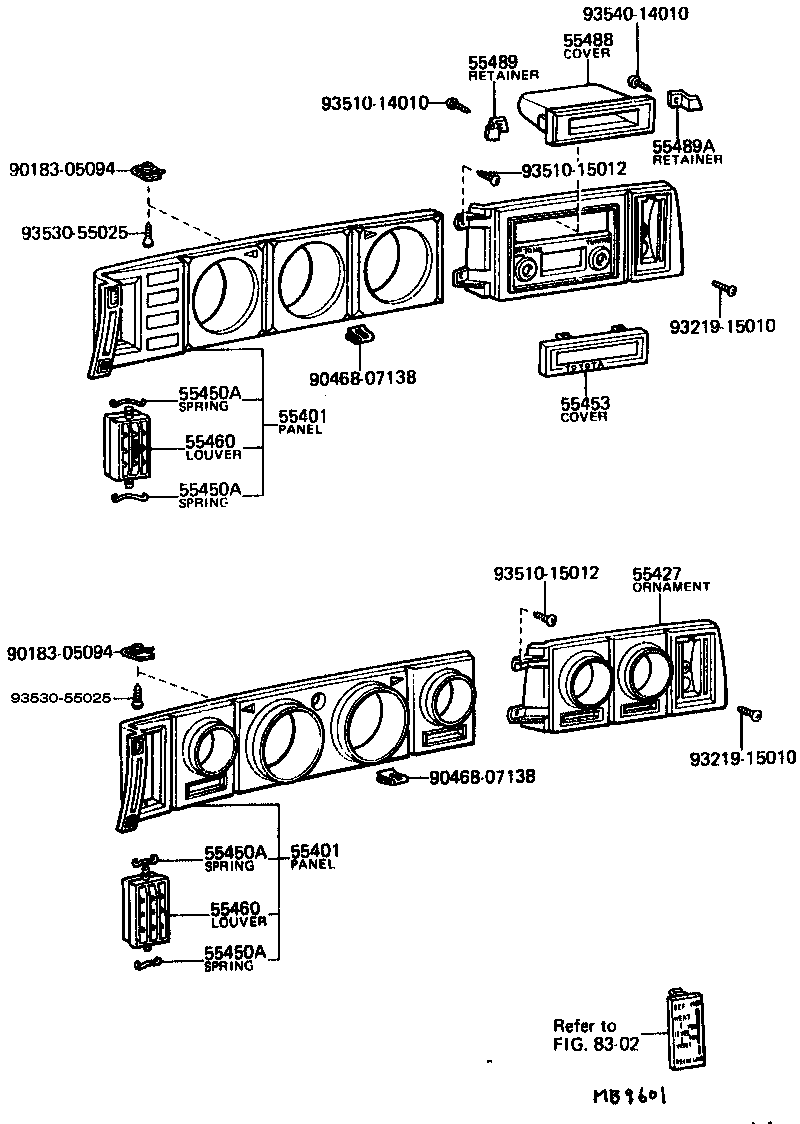 55040-20140 PANEL SUB-ASSY, INSTRUMENT CLUSTER FINISH product image