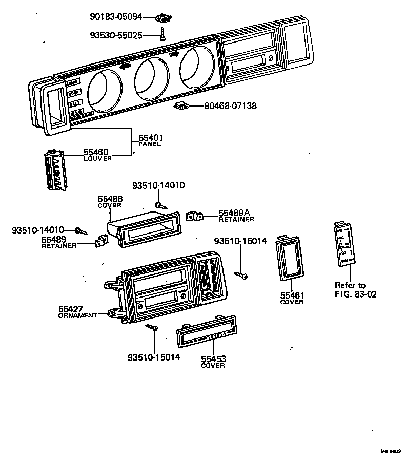 55040-20180 PANEL SUB-ASSY, INSTRUMENT CLUSTER FINISH product image