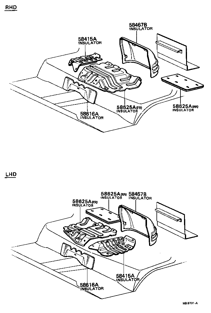58625-95403 INSULATOR, ENGINE SERVICE MAIN HOLE COVER product image