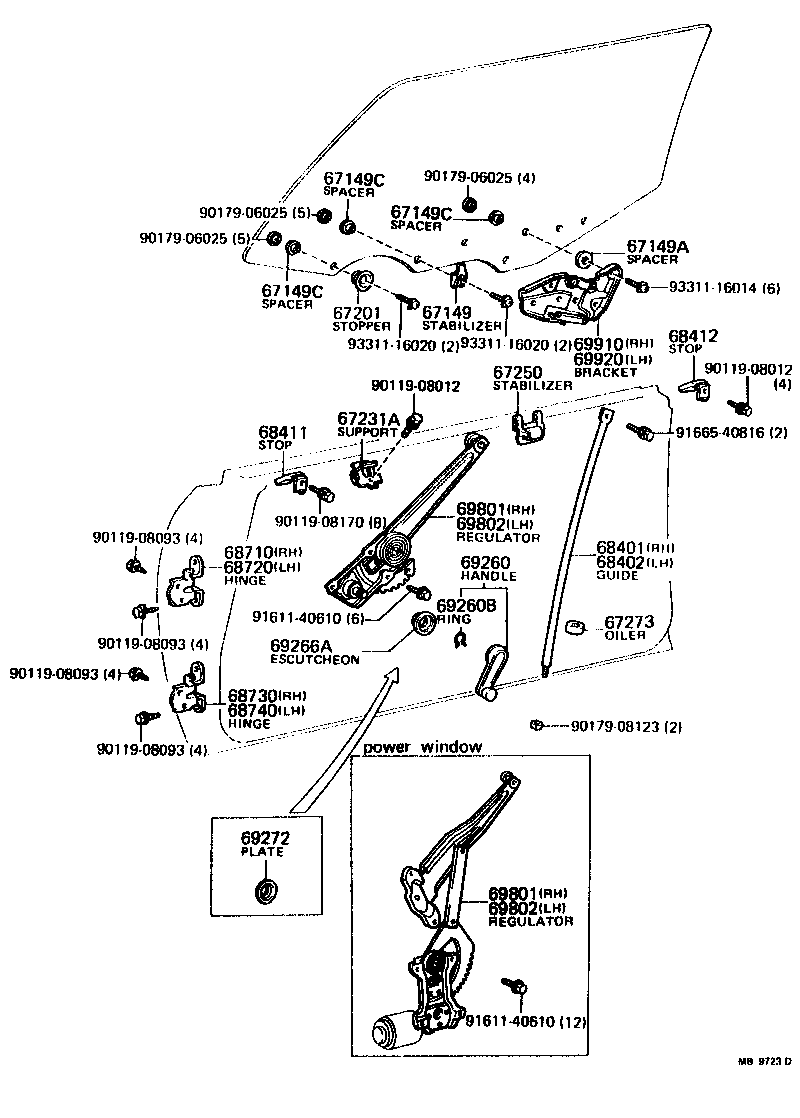 Toyota 68720-22020 HINGE ASSY, FRONT DOOR, UPPER LH