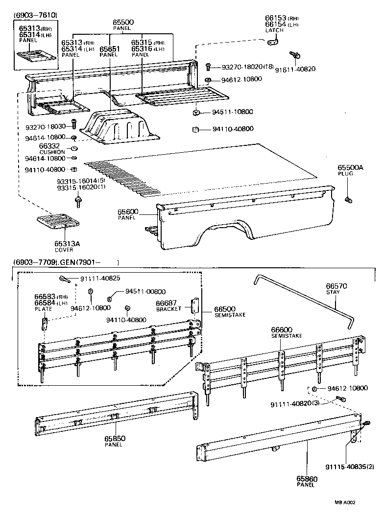 65313-95012 PANEL, FLOOR FRONT CORNER, RH product image