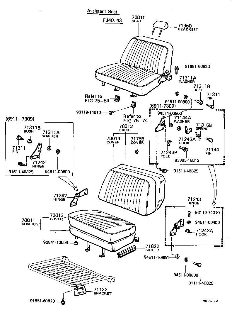 71071-90342 COVER ASSY, NO.1 SEAT CUSHION product image