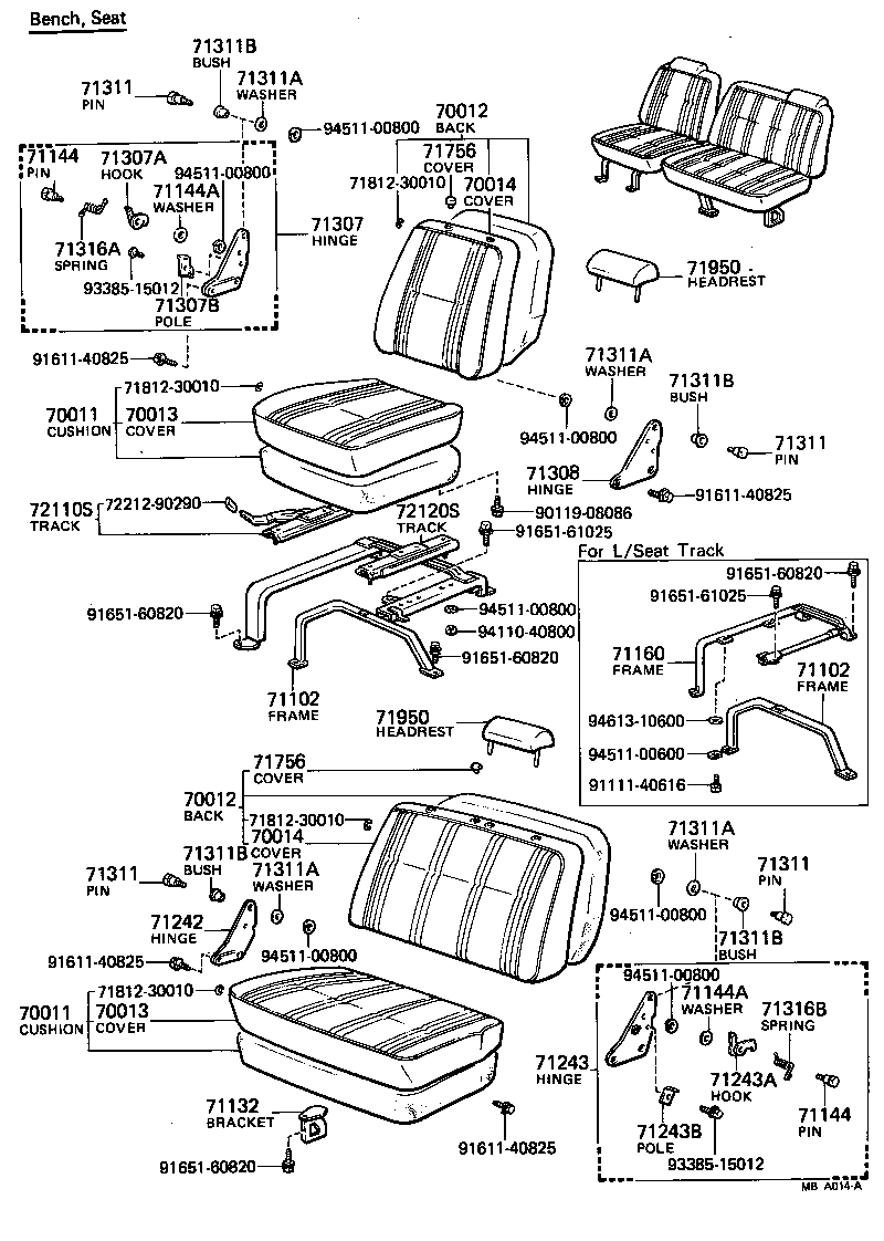 71071-90342 COVER ASSY, NO.1 SEAT CUSHION product image