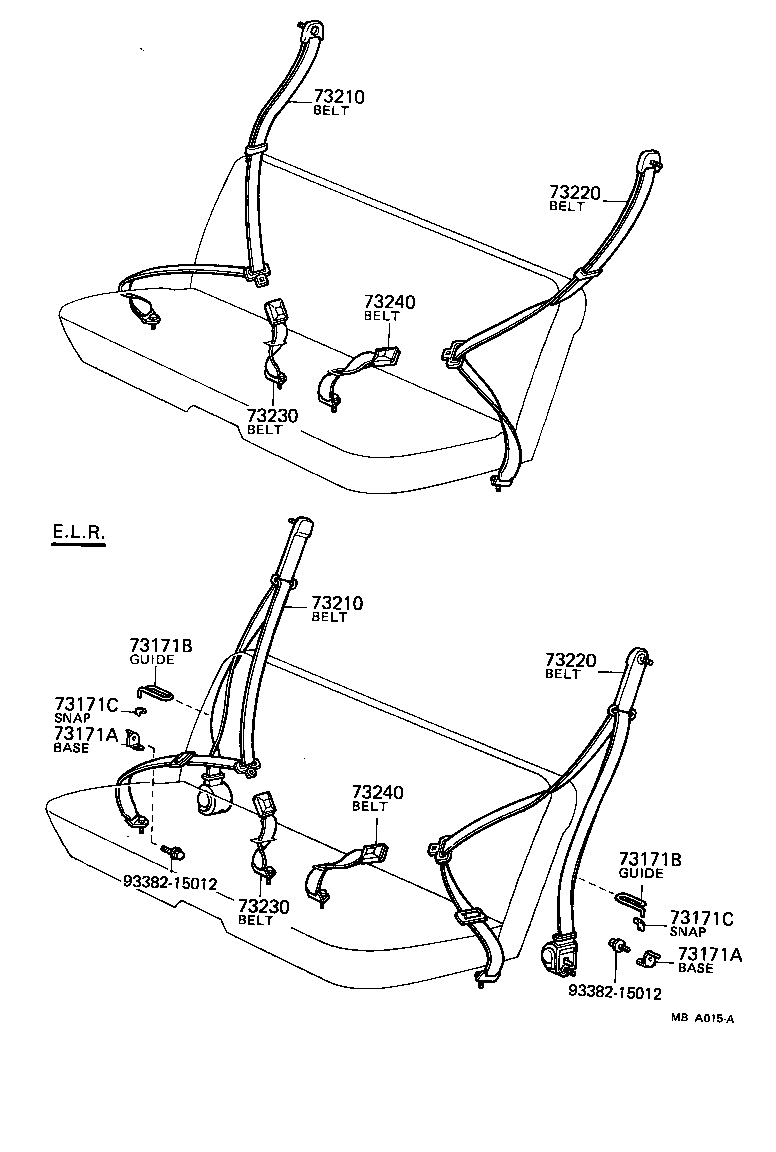 71801-90368 BELT ASSY, FRONT SEAT OUTER, RH product image
