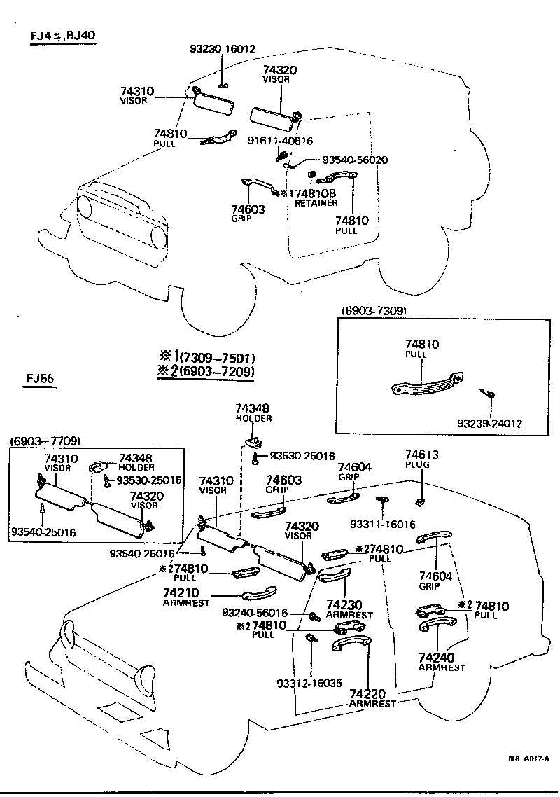 Toyota 74348-14010 HOLDER, VISOR