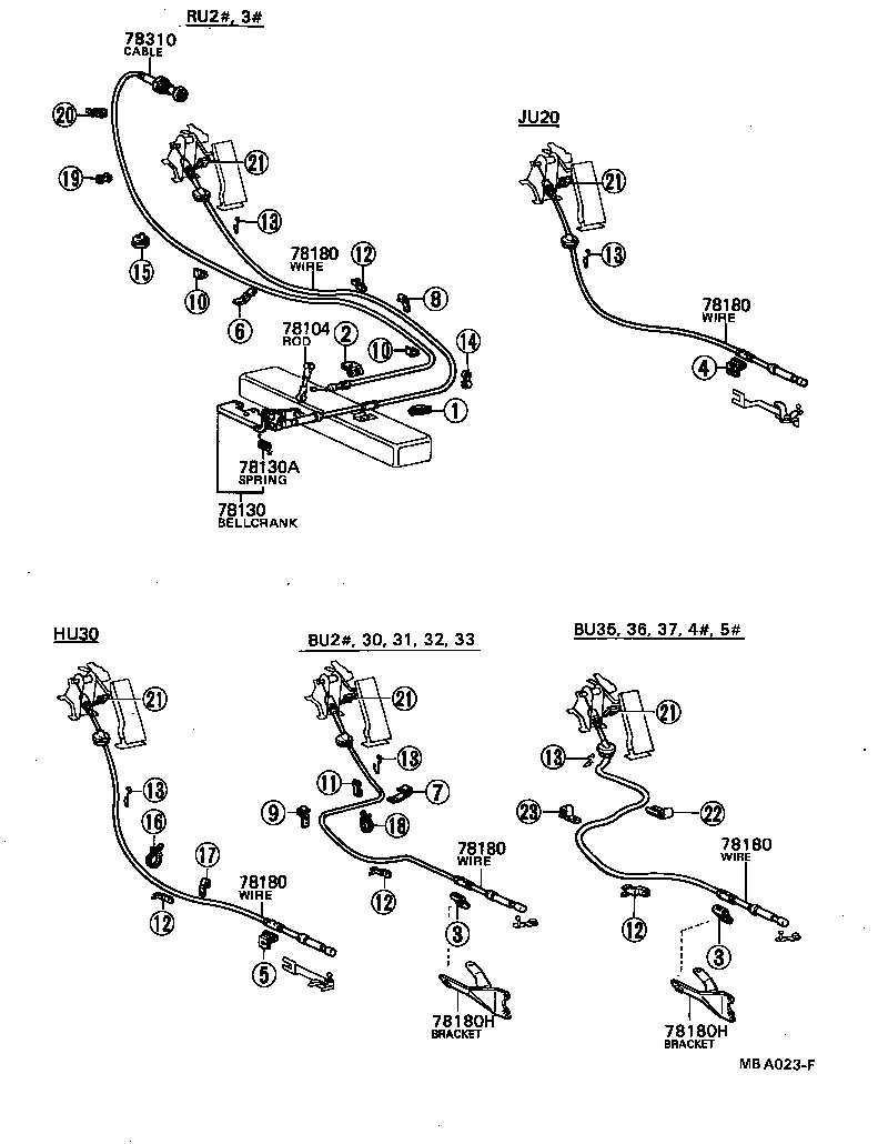 74772-95408 HOLDER, STOP AND THROTTLE WIRE product image