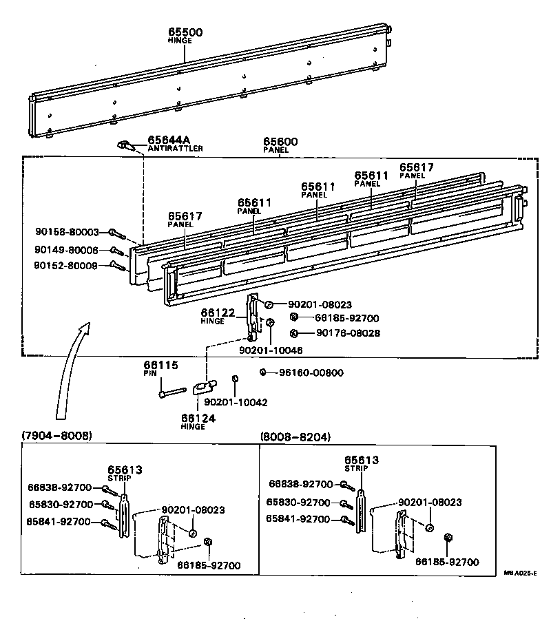 65641-92740 STRIP, SIDE GATE HINGE, INSIDE product image