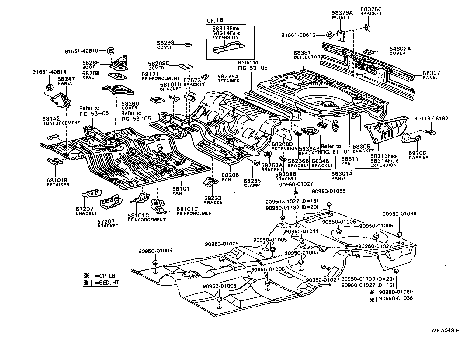 58307-12500 PANEL SUB-ASSY, BODY LOWER BACK product image