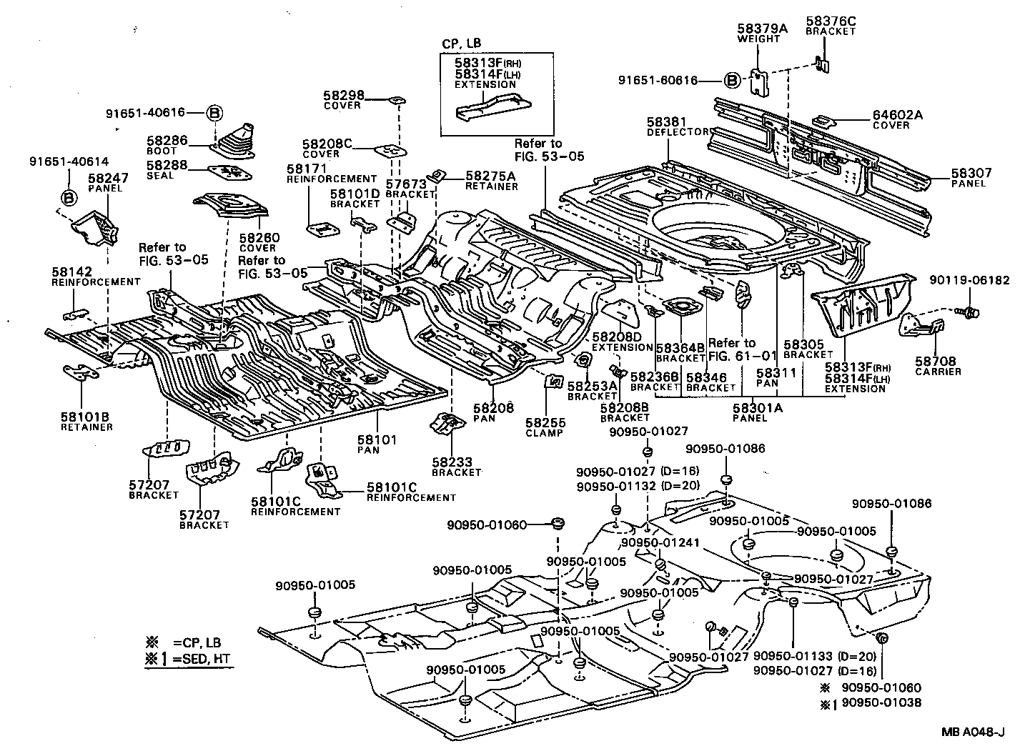 58301-13100 PANEL SUB-ASSY, REAR FLOOR product image