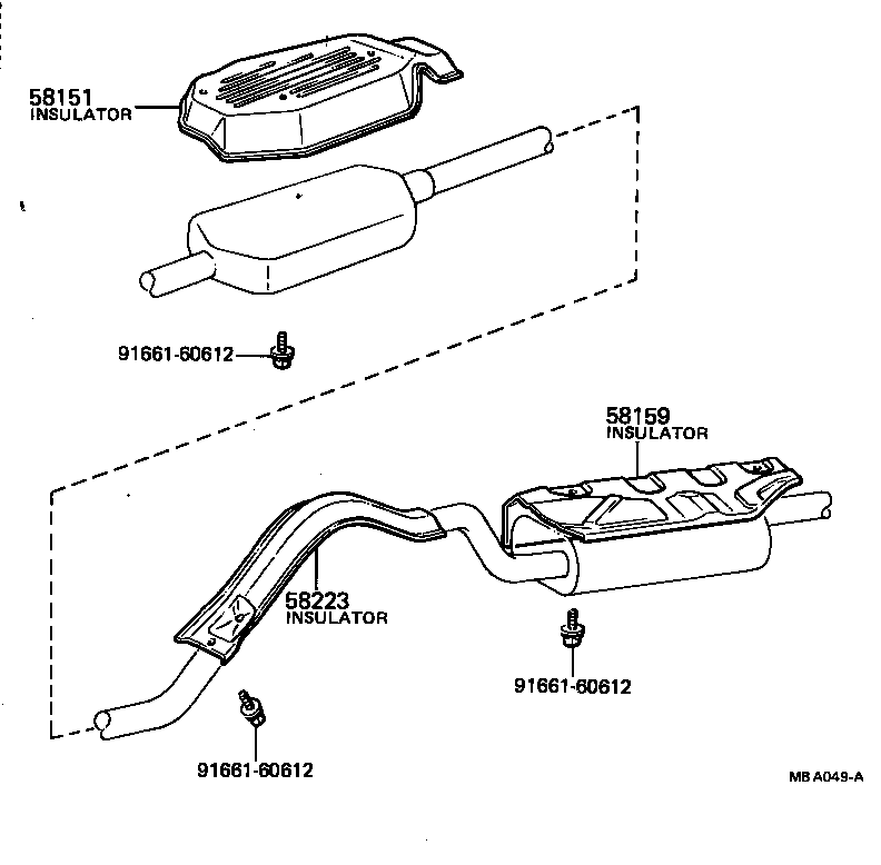 58131-13010 BRACKET, FRONT FLOOR HEAT INSULATOR, NO.1 product image