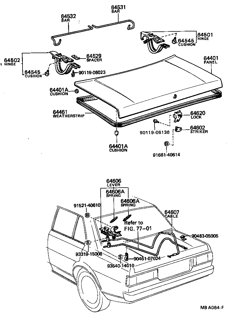 64401-12907 PANEL SUB-ASSY, LUGGAGE COMPARTMENT DOOR product image