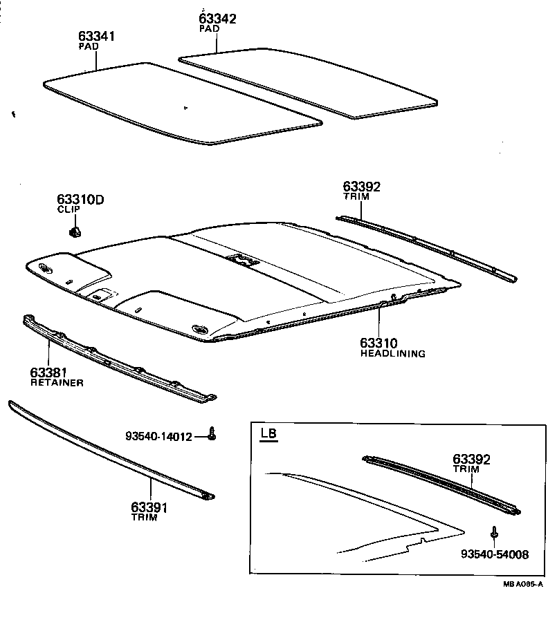 63306-12010 TRIM SUB-ASSY, SUNSHADE product image