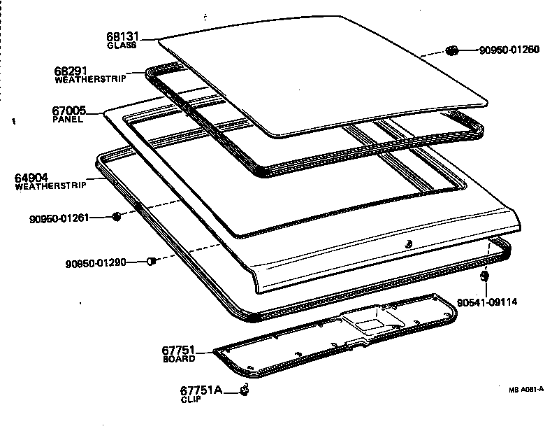 Toyota 67005-13360 PANEL SUB-ASSY, BACK DOOR