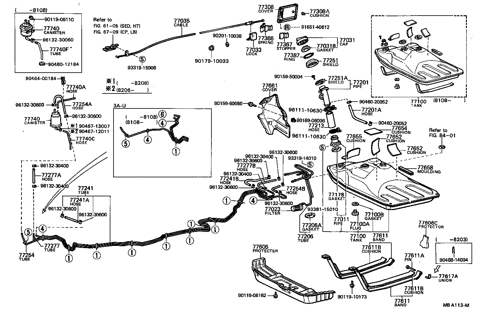 77306-13010 LEVER SUB-ASSY, FUEL LID LOCK OPEN product image