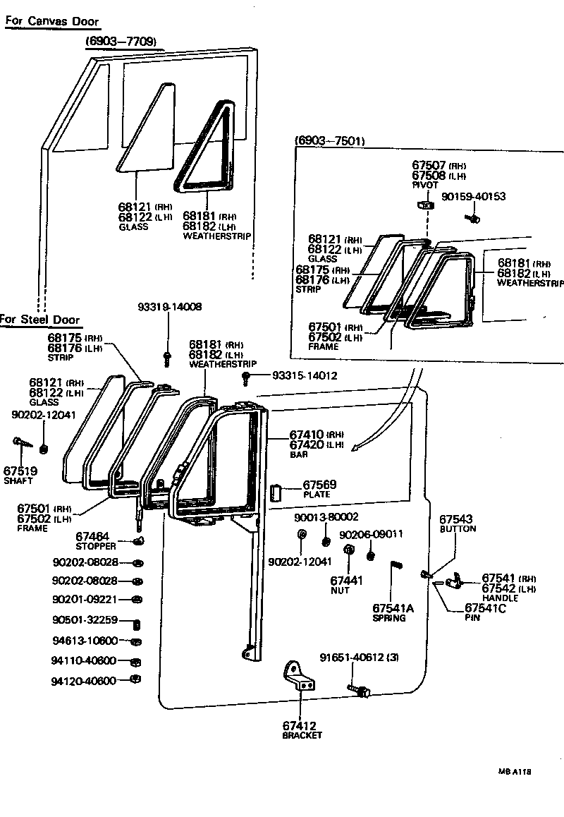 68121-60040 GLASS, VENT WINDOW, RH product image
