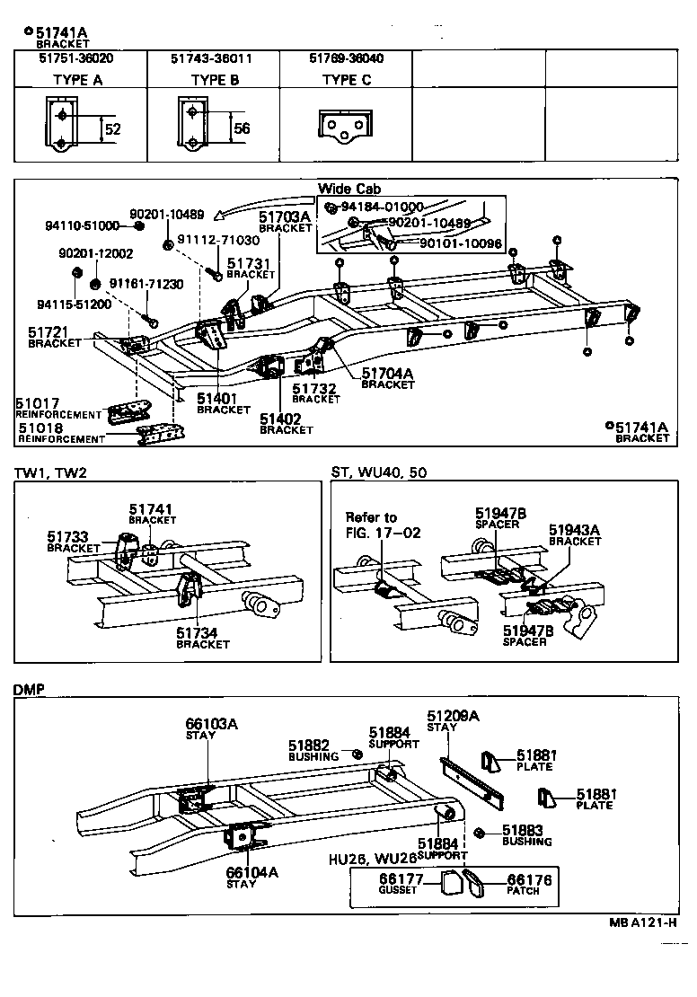 51203-36240 CROSSMEMBER SUB-ASSY, FRAME, NO.3 product image