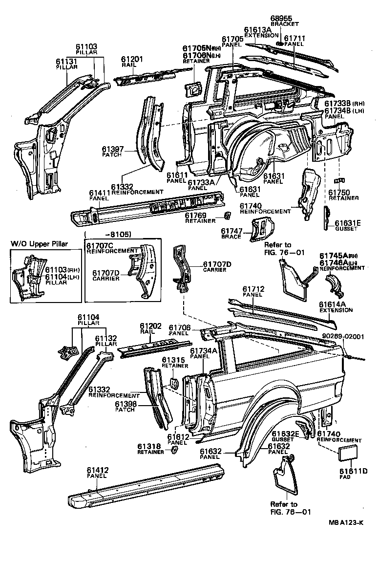 61612-13151 PANEL, QUARTER, LH product image