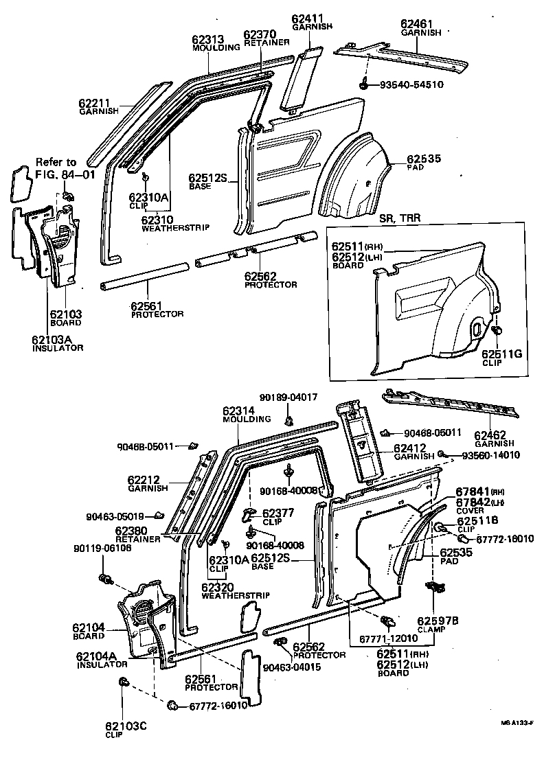 62510-12650 BOARD, QUARTER INSIDE TRIM, RH product image