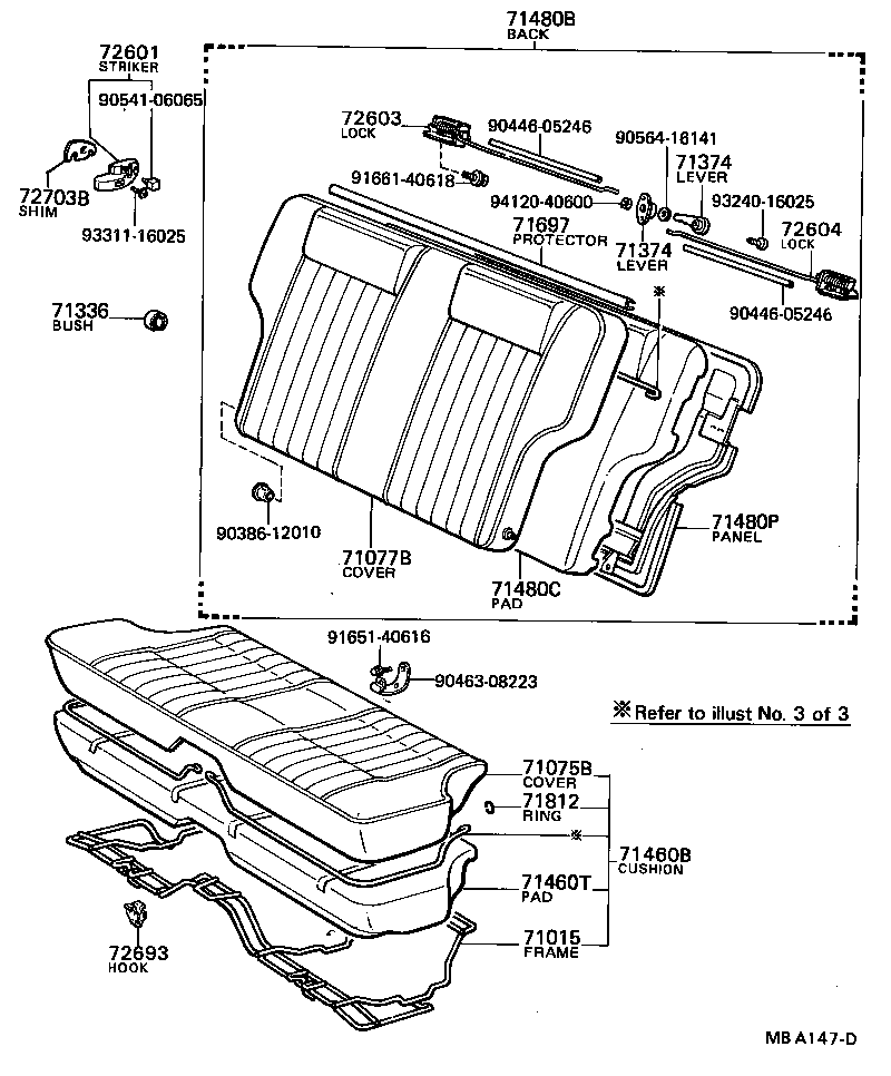 71201-13060 PANEL SUB-ASSY, REAR SEAT CUSHION product image